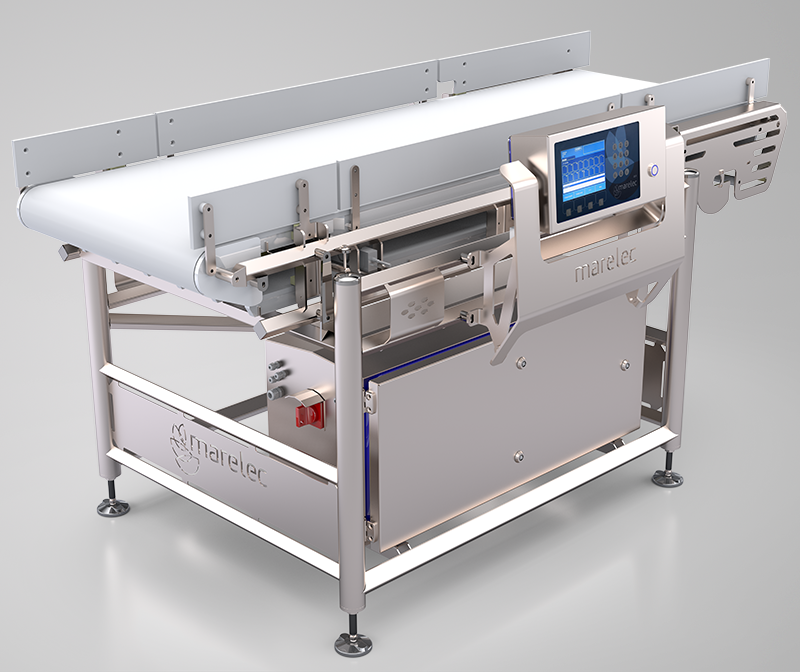 The MARELEC flowscale is designed to accurately weigh a flow of products e.g. meat primals or trimmings, over a certain period of  time.