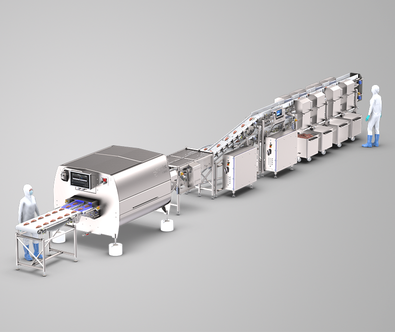 A grader after portioning will group different target weights together.